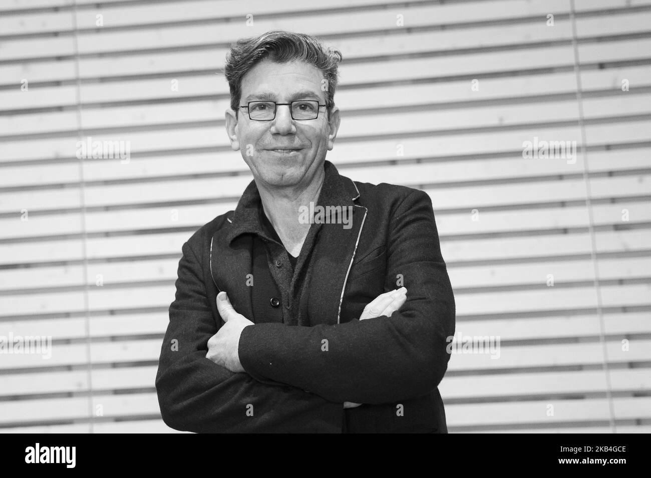 The Canadian director of opera Robert Carsen poses during the presentation of the opera EL ANILLO DEL NIBELUNGO at the Teatro Real de Madrid. Spain. January 14, 2019 (Photo by Oscar Gonzalez/NurPhoto) Stock Photo