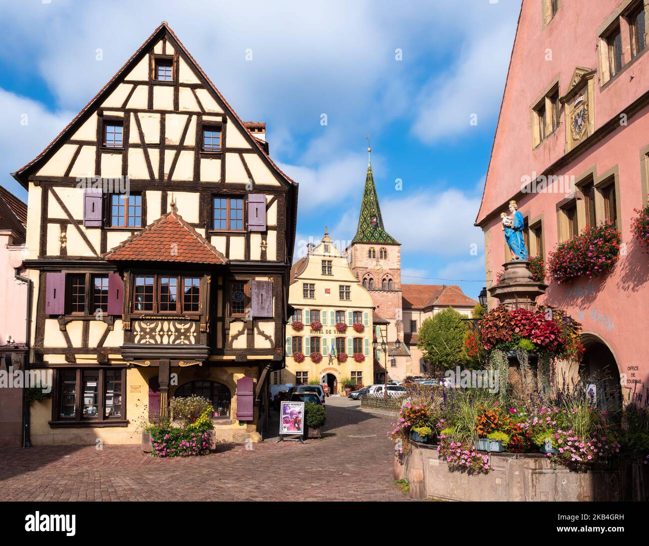 Turckheim, France - October 12, 2022: The old medieval town of Turckheim in Alsace. Stock Photo