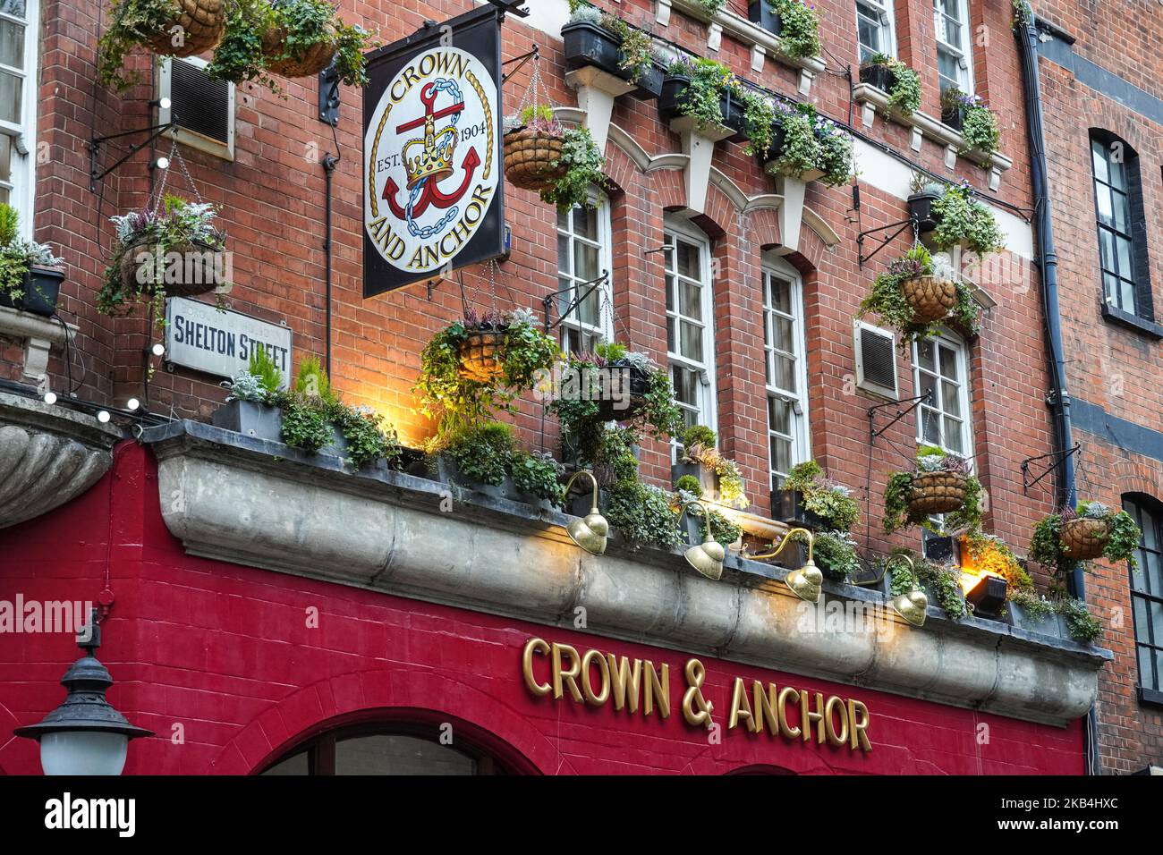 The Crown and Anchor pub in Covent Garden, London England United