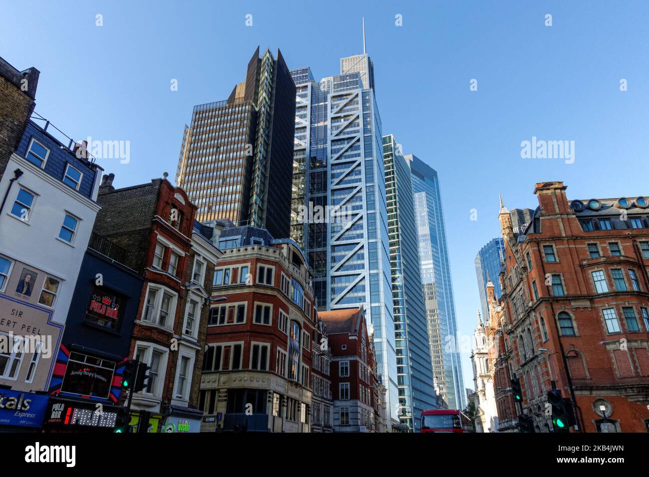 City of London skyscrapers at Bishopsgate, London England United ...