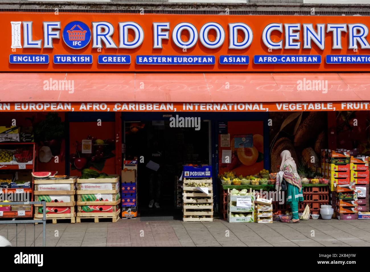 Ilford Food Centre grocery store, Ilford, London, England United Kingdom UK Stock Photo