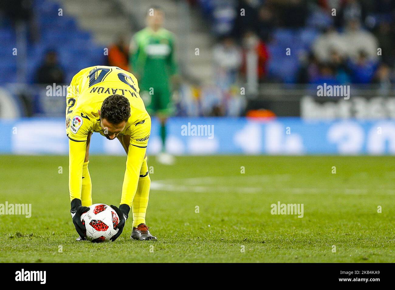Miguel Layun (24) of Villarreal CF during the match RCD Espanyol v Villarreal CF, for the round of 16 of the Copa del Rey played at Camp Nou on January 17, 2019 in Barcelona, Spain. (Photo by Mikel Trigueros/Urbanandsport/NurPhoto) Stock Photo