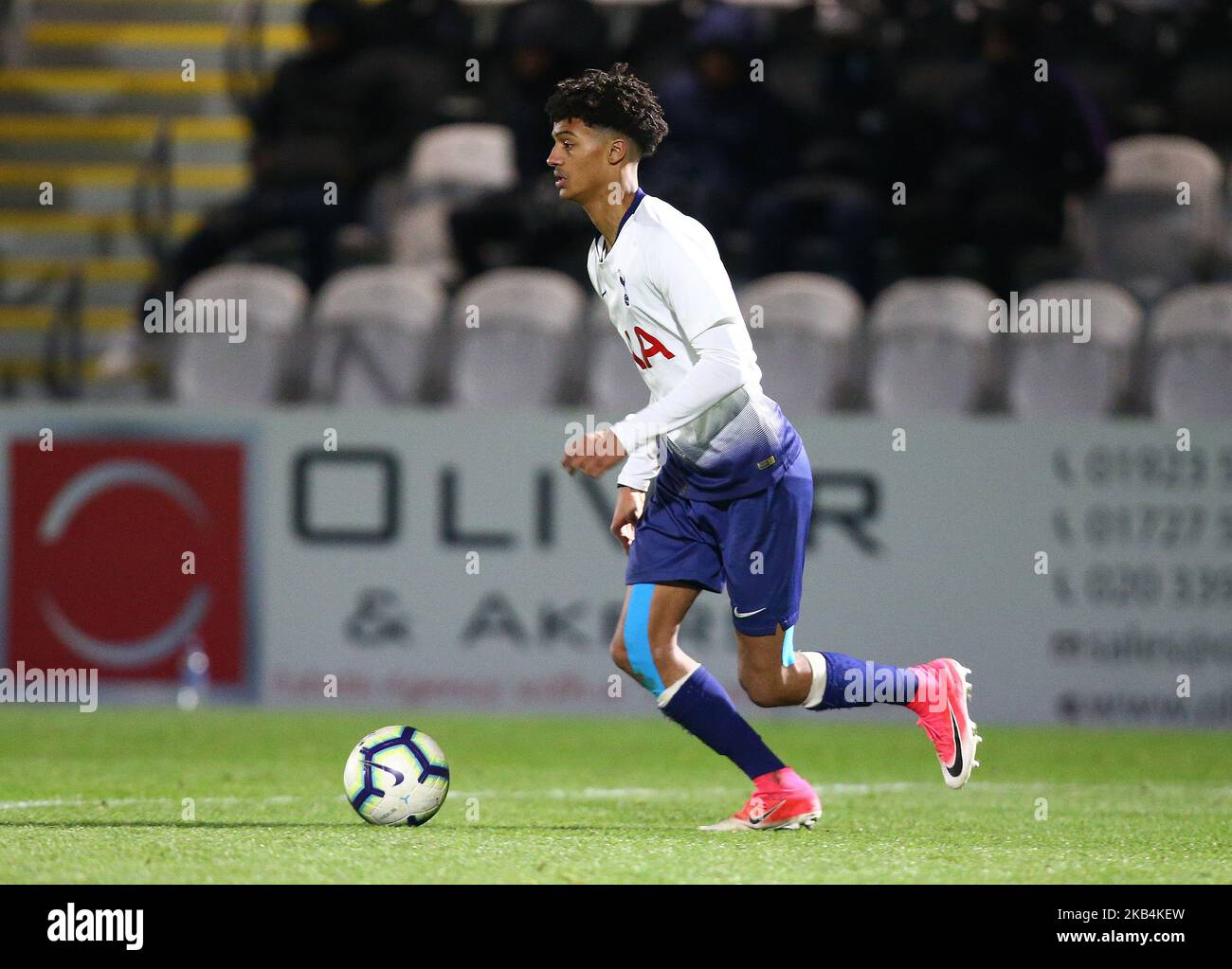 Brooklyn Lyons-Foster of Tottenham Hotspur during FA Youth Fourth Round match between Arsenal and Tottenham Hotspur at Meadow Park Stadium on Janaury 17, 2019 in Borehamwood, United Kingdom. (Photo by Action Foto Sport/NurPhoto)  Stock Photo