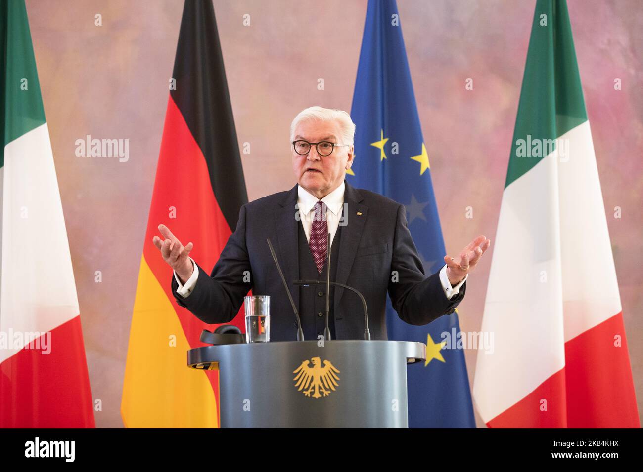 German Conf German President Frank-Walter Steinmeier is pictured during a press ...