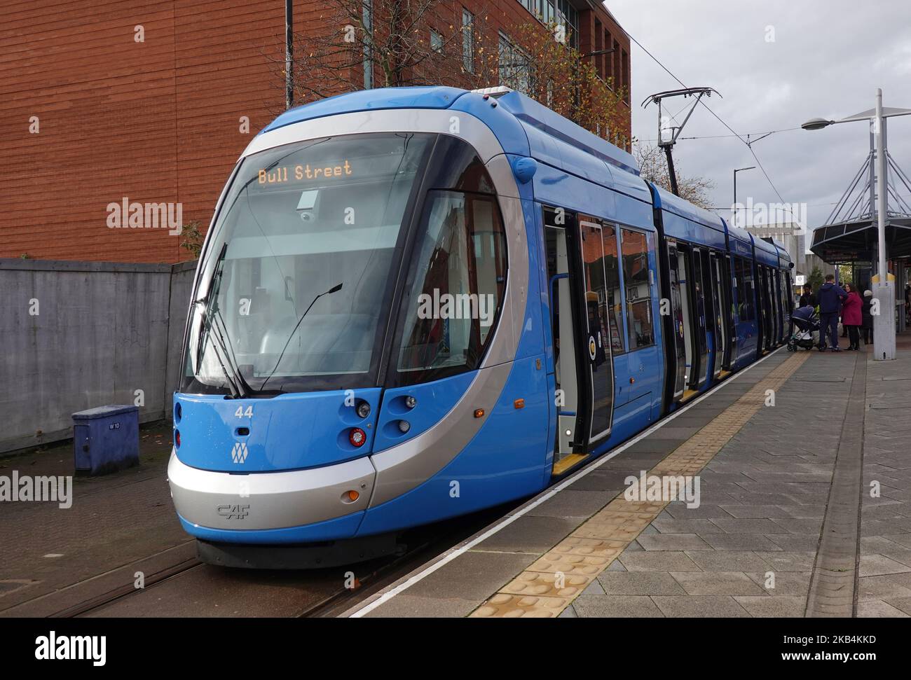 CAF Urbos 3 Tramcar at Wolverhampton St. George's -3 Stock Photo