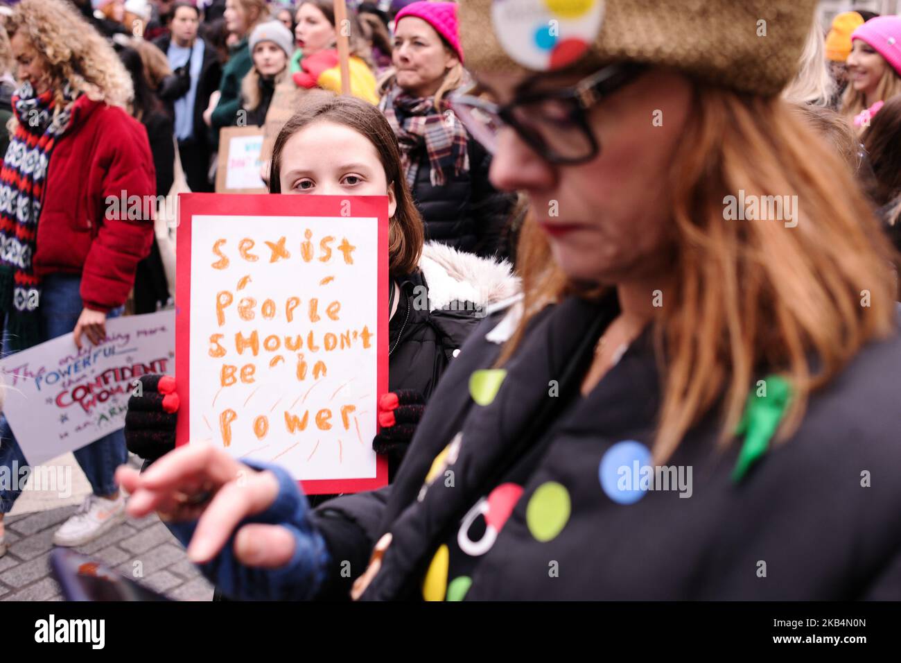 Women gather on Portland Place the antiausterity 'Women's March for