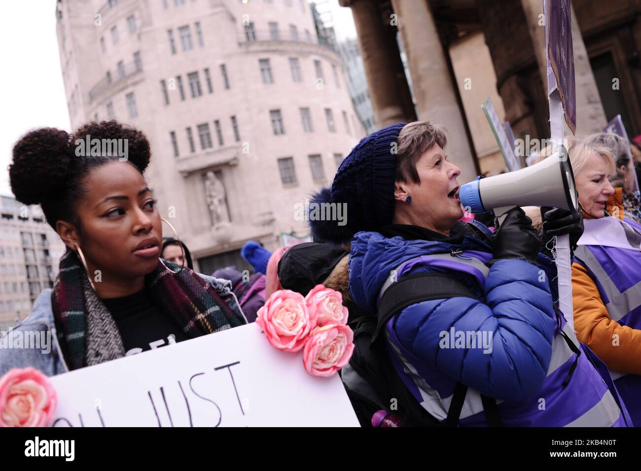 Women gather on Portland Place the antiausterity 'Women's March for