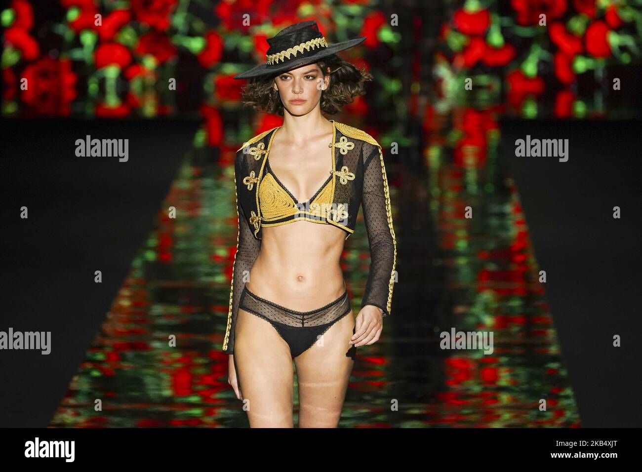 A model walks the runway 'Steps AW 19/20' during the ANDRES SARDA fashion  show at the Madrid Mercedes Benz Fashion Week Autumn/Winter 2019-2020 on  January 26 2019 in Madrid, Spain (Photo by