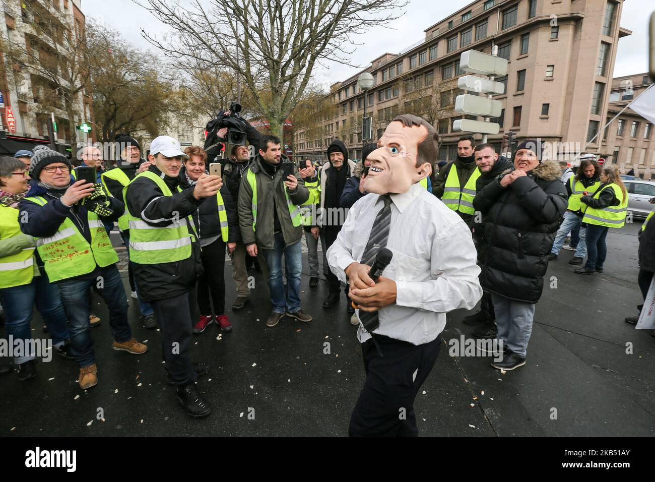 Macron mask hi-res stock photography and images - Alamy