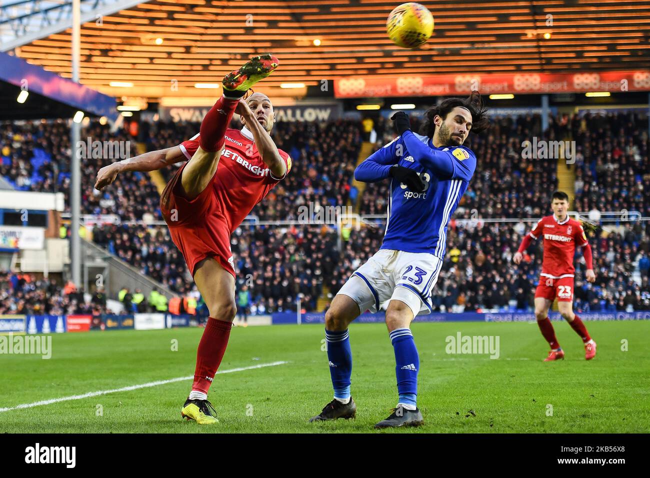 Yohan Benalouane (29) of Nottingham Forest during the Sky Bet Championship match between Birmingham City and Nottingham Forest at St Andrews in Birmingham, UK on Saturday February 2, 2019. (Photo by MI News/NurPhoto) Stock Photo