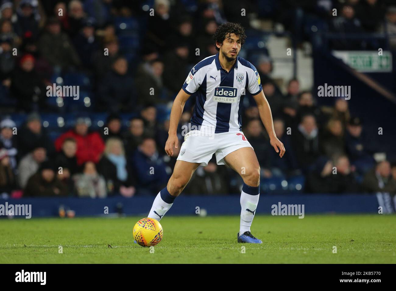 Ahmed Hegazy of West Bromwich Albion during the Sky Bet Championship match between West Bromwich Albion and Middlesbrough at The Hawthorns in West Bromwich, UK on Saturday, February 2, 2019. (Photo by MI News/NurPhoto) Stock Photo
