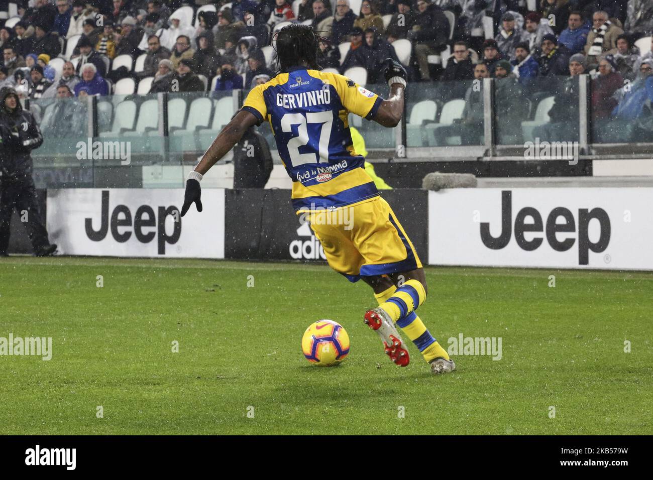 Gervinho (Parma Calcio 1913) during the Serie A football match between Juventus FC and Parma Calcio 1913 at Allianz Stadium on February 2, 2019 in Turin, Italy. Final results: 3-3 (Photo by Massimiliano Ferraro/NurPhoto) Stock Photo