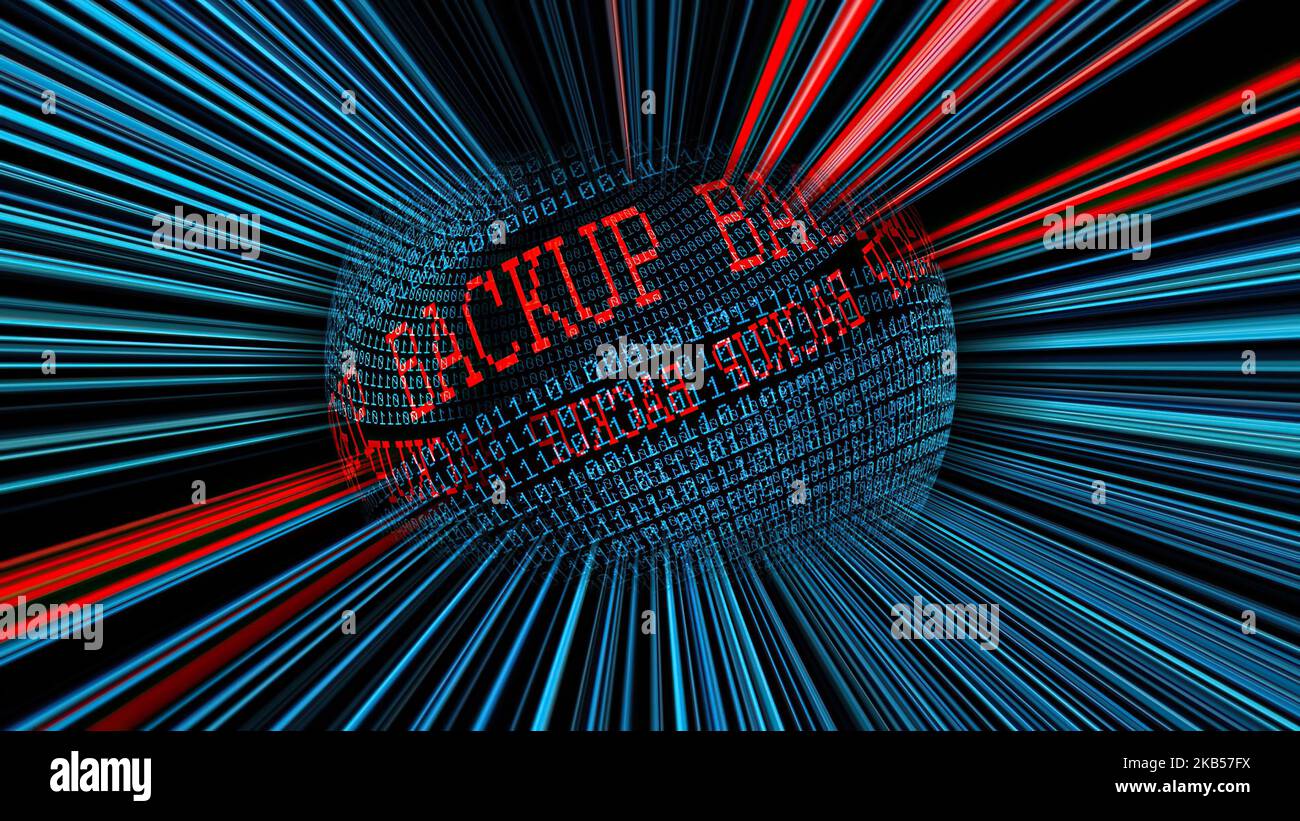 Back up binary data sphere concept Stock Photo