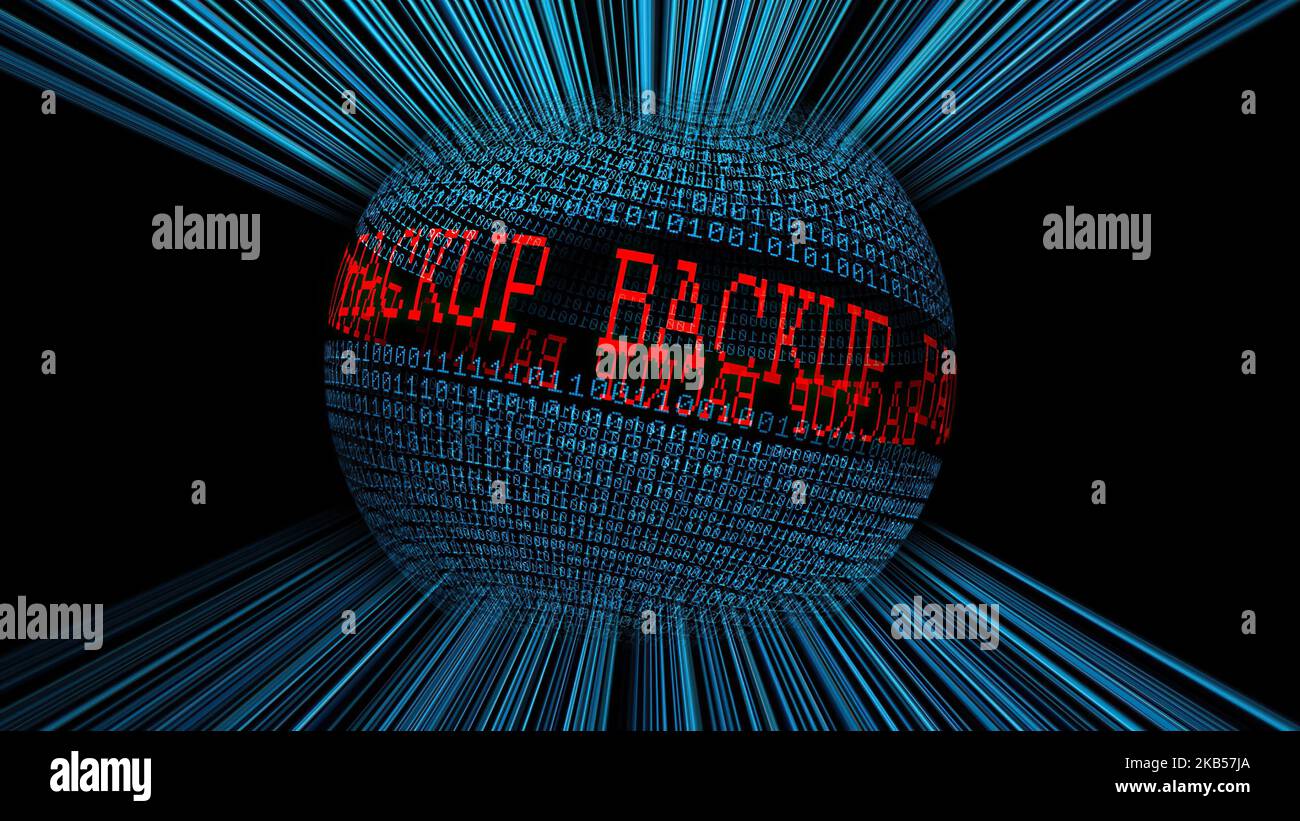 Back up binary data sphere concept Stock Photo