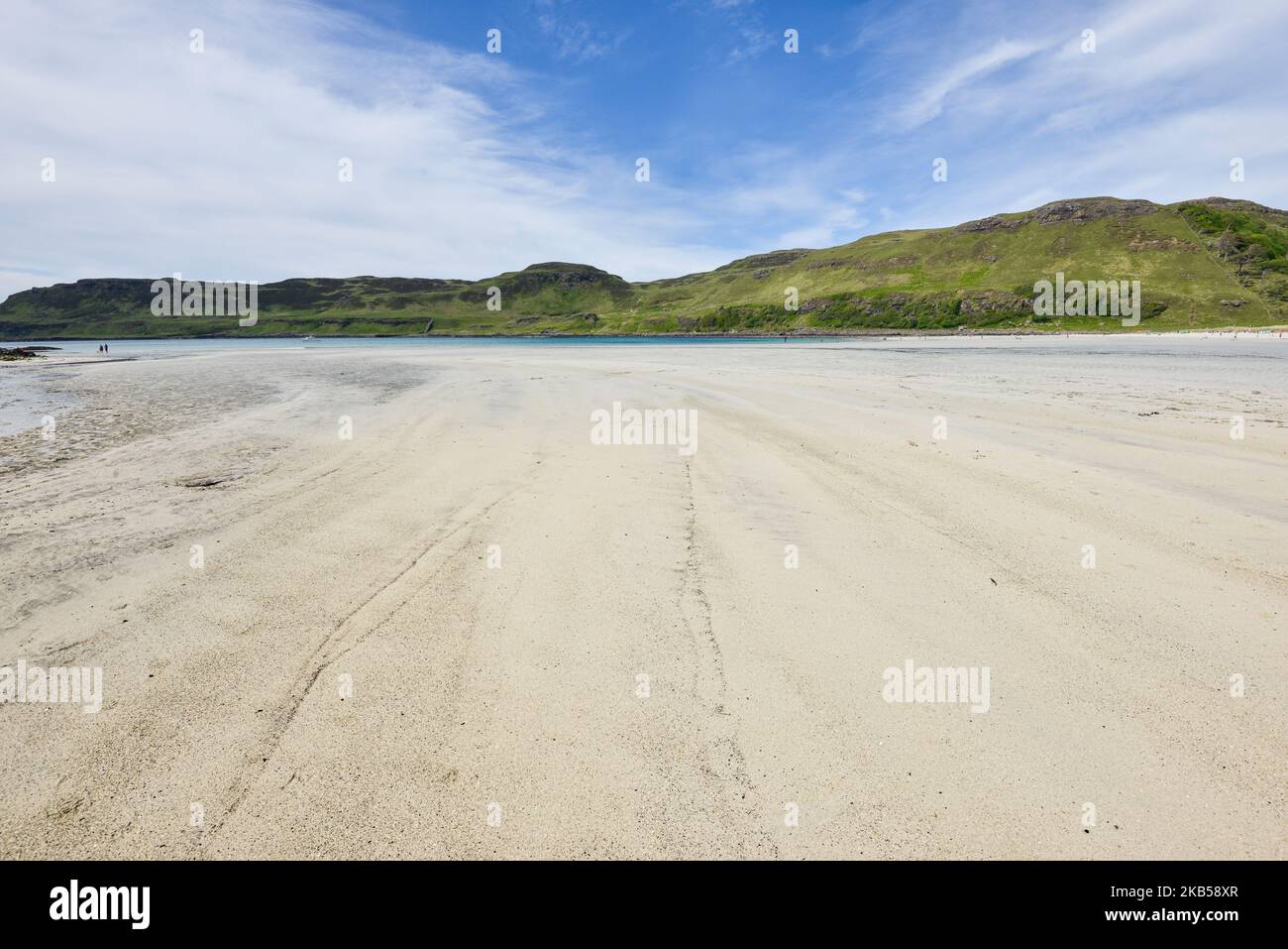 Calgary Bay Mull Scotland.  West side of Mull and famous for mass immigration to USA from here Stock Photo