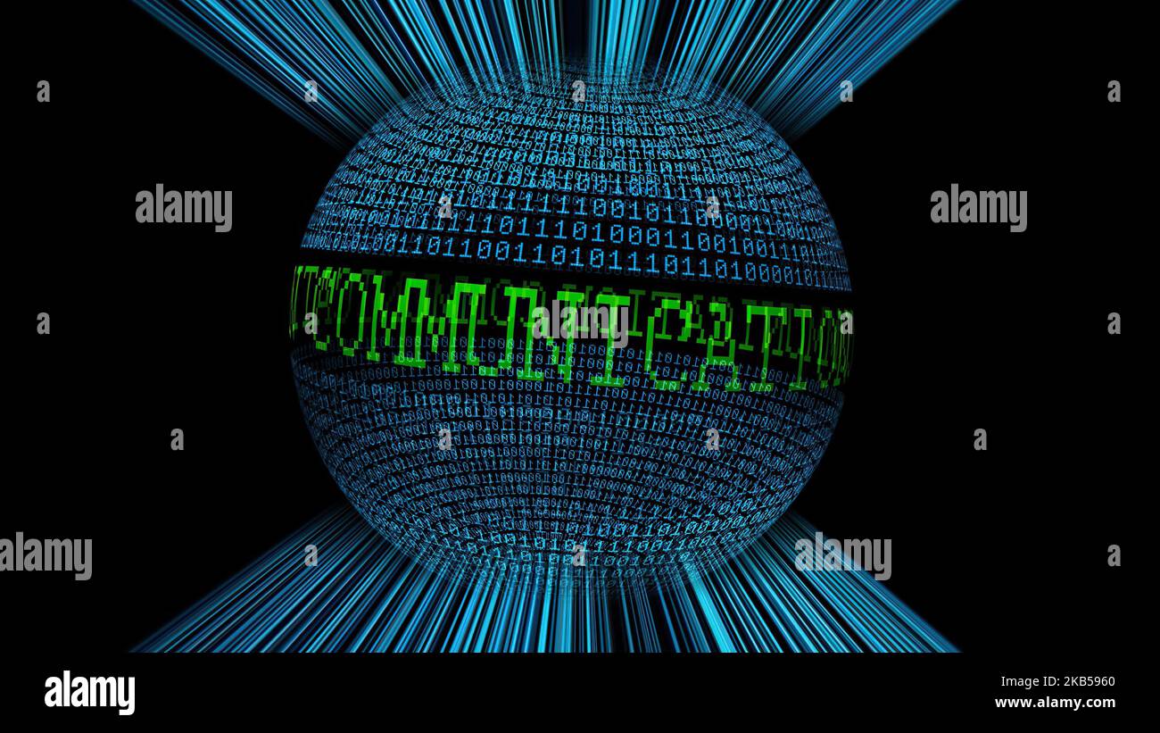 Communication and binary data sphere concept Stock Photo