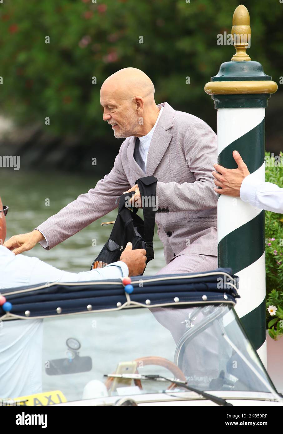 John Malkovich is seen arriving at the 76th Venice Film Festival on September 02, 2019 in Venice, Italy. (Photo by Matteo Chinellato/NurPhoto) Stock Photo