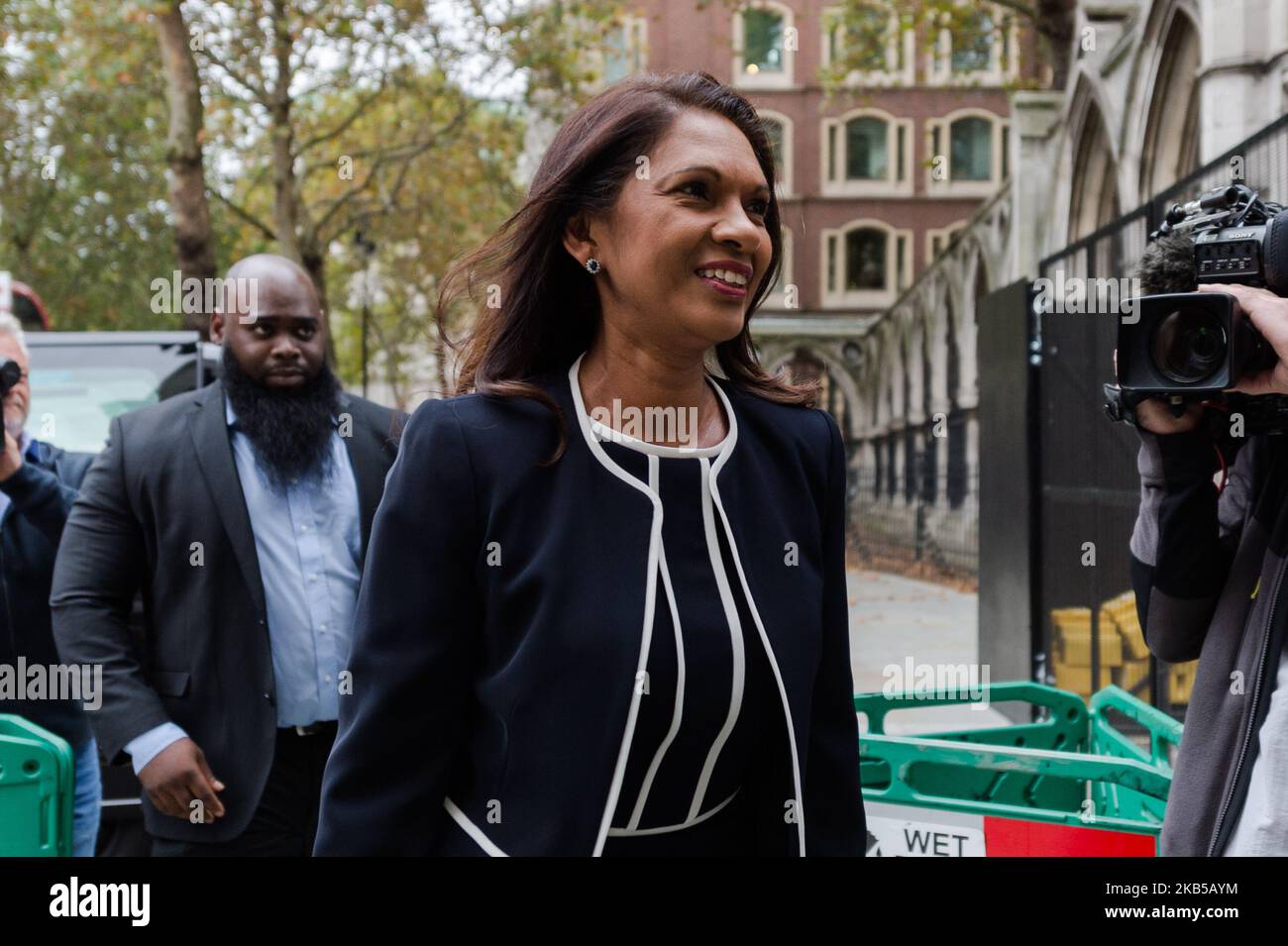 Gina Miller arrives at the Royal Courts of Justice on 06 September, 2019 in London, England. A verdict will be handed down on the legal challenge against Prime Minister Boris Johnson's planned prorogation of Parliament brought by legal campaigner Gina Miller with support of former Conservative Prime Minister John Major and Shadow Attorney General Shami Chakrabarti. (Photo by WIktor Szymanowicz/NurPhoto) Stock Photo