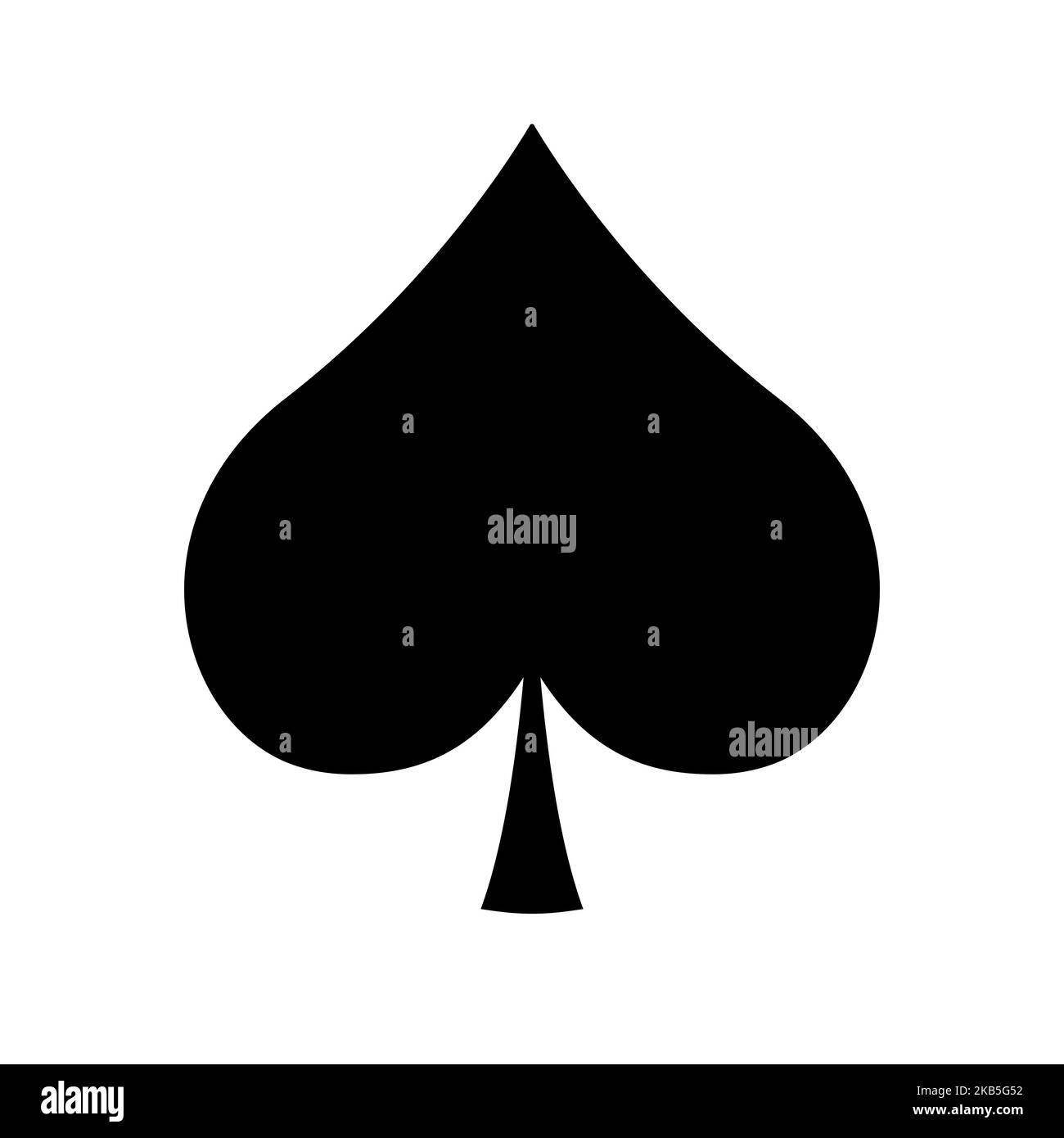 Vector flat peak spades card sign isolated on white background Stock