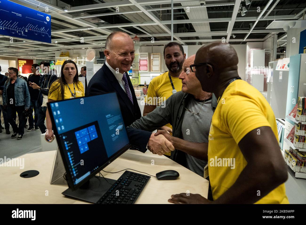 Ikea France CEO Walter Kadnar attends inauguration of the Ikea store in the Grand Lyon Parilly area in Venissieux near Lyon, France, on September 10, 2019. (Photo by Nicolas Liponne/NurPhoto) Stock Photo