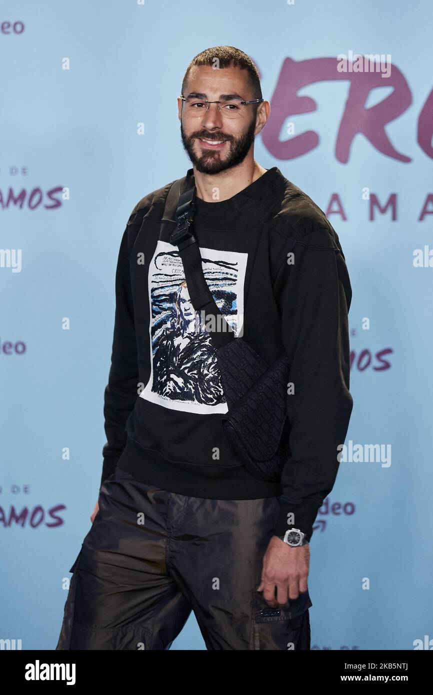 Karim Benzema attends to 'El Corazon De Sergio Ramos' premiere at Reina Sofia Museum in Madrid, Spain. September 10, 2019. (Photo by A. Ware/NurPhoto) Stock Photo