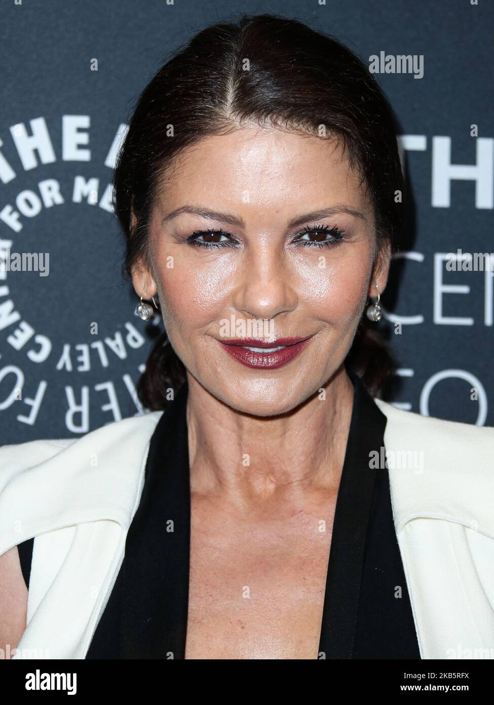 MANHATTAN, NEW YORK CITY, NEW YORK, USA - SEPTEMBER 12: Actress Catherine Zeta-Jones arrives at A Paley Honors Luncheon Celebrating Michael Douglas held at The Paley Center for Media on September 12, 2019 in Manhattan, New York City, New York, United States. (Photo by Xavier Collin/Image Press Agency/NurPhoto) Stock Photo