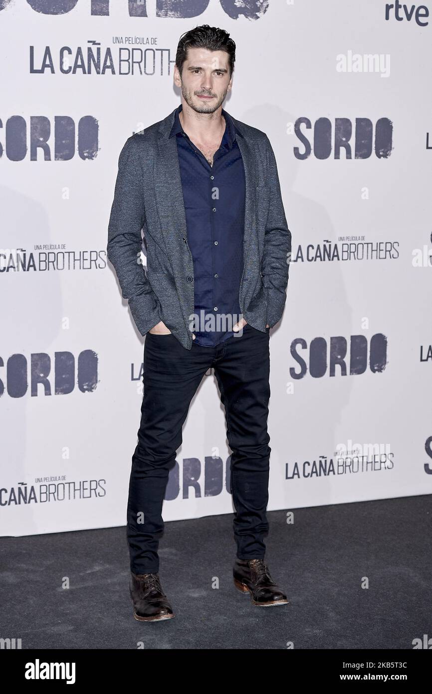 Yon Gonzalez attends the 'Sordo' movie premiere at Capitol Cinema in Madrid, Spain on Sep 11, 2019 (Photo by Carlos Dafonte/NurPhoto) Stock Photo