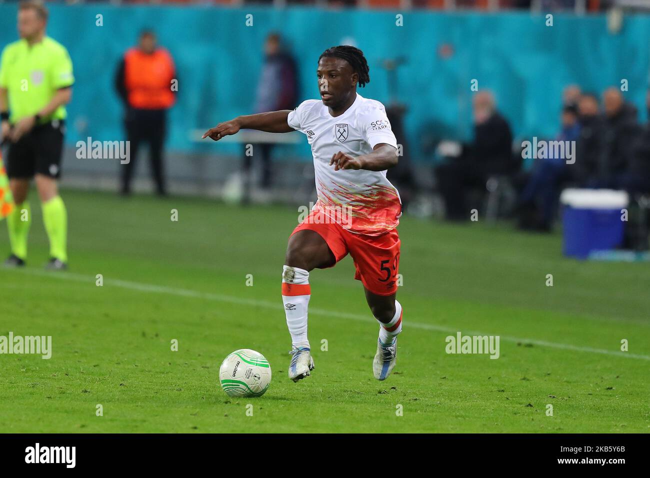 Keenan Forson during the UEFA Europa Conference League match FCSB vs West Ham United at Arena Națională, Bucharest, Romania. 3rd Nov, 2022. (Photo by Stefan Constantin/News Images) Credit: News Images LTD/Alamy Live News Stock Photo