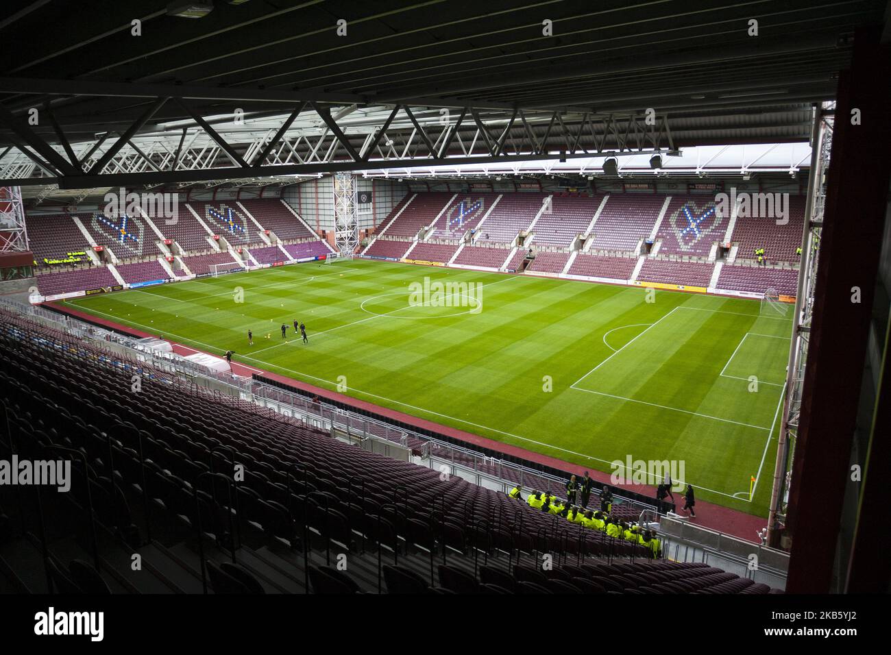 A general view of Tynecastle park ahead of the Scottish Premier League match between Hearts and Motherwell at Tynecastle park on 14 September, 2019 in Edinburgh, Scotland. (Photo by Ewan Bootman/NurPhoto) Stock Photo