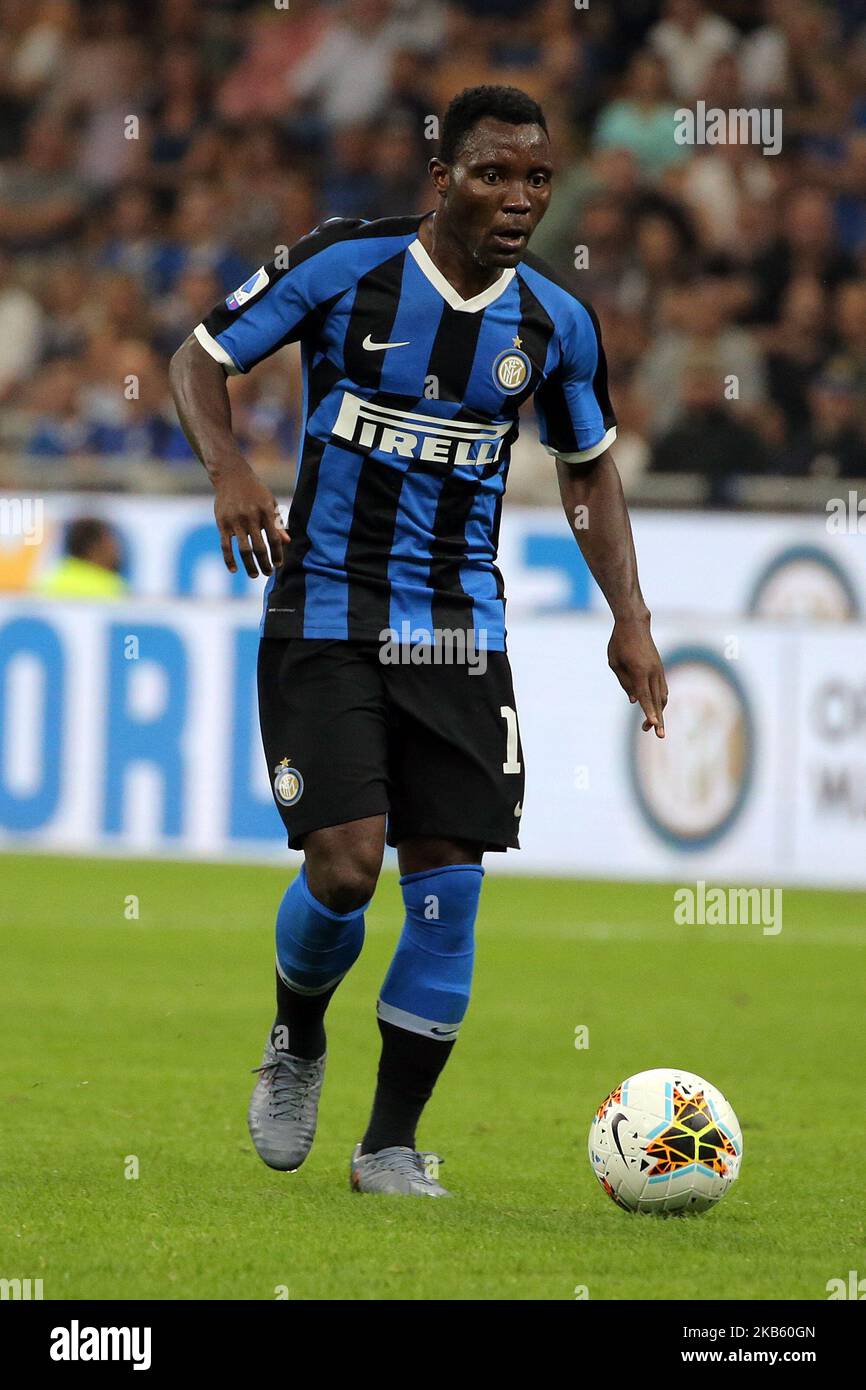Kwadwo Asamoah of FC Internazionele in action during the Serie A match between of FC Internazionele and Udinese Calcio at Stadio Giuseppe Meazza on September 14, 2019 in Milan, Italy. (Photo by Giuseppe Cottini/NurPhoto) Stock Photo
