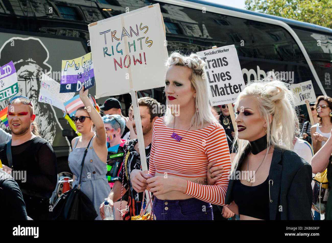 Thousands of transgender people and their supporters take