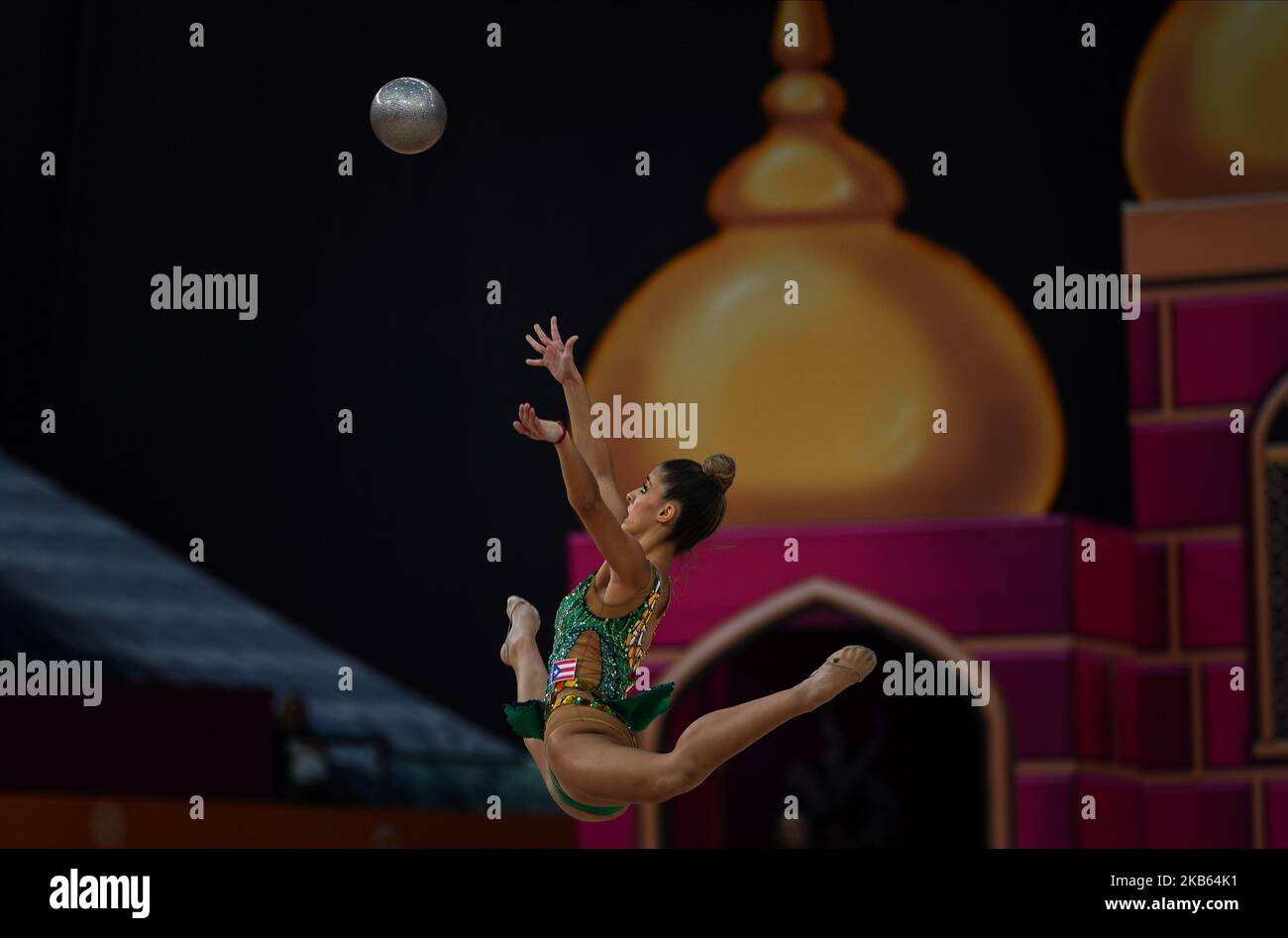 Giuliana Cusnier of Puerto Rico during the 37th Rhythmic Gymnastics