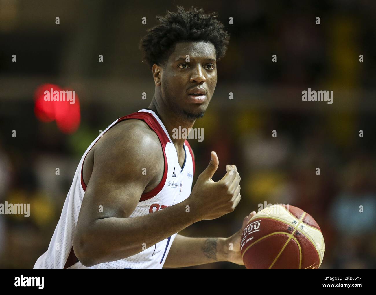 Damien Inglis 7 in action during FIBA Basketball match between SIG  Strasbourg (STR) and ASVEL Lyon Rhenus Sport in Strasbourg,France on  September 17,2019. (Photo by Elyxandro Cegarra/NurPhoto Stock Photo - Alamy