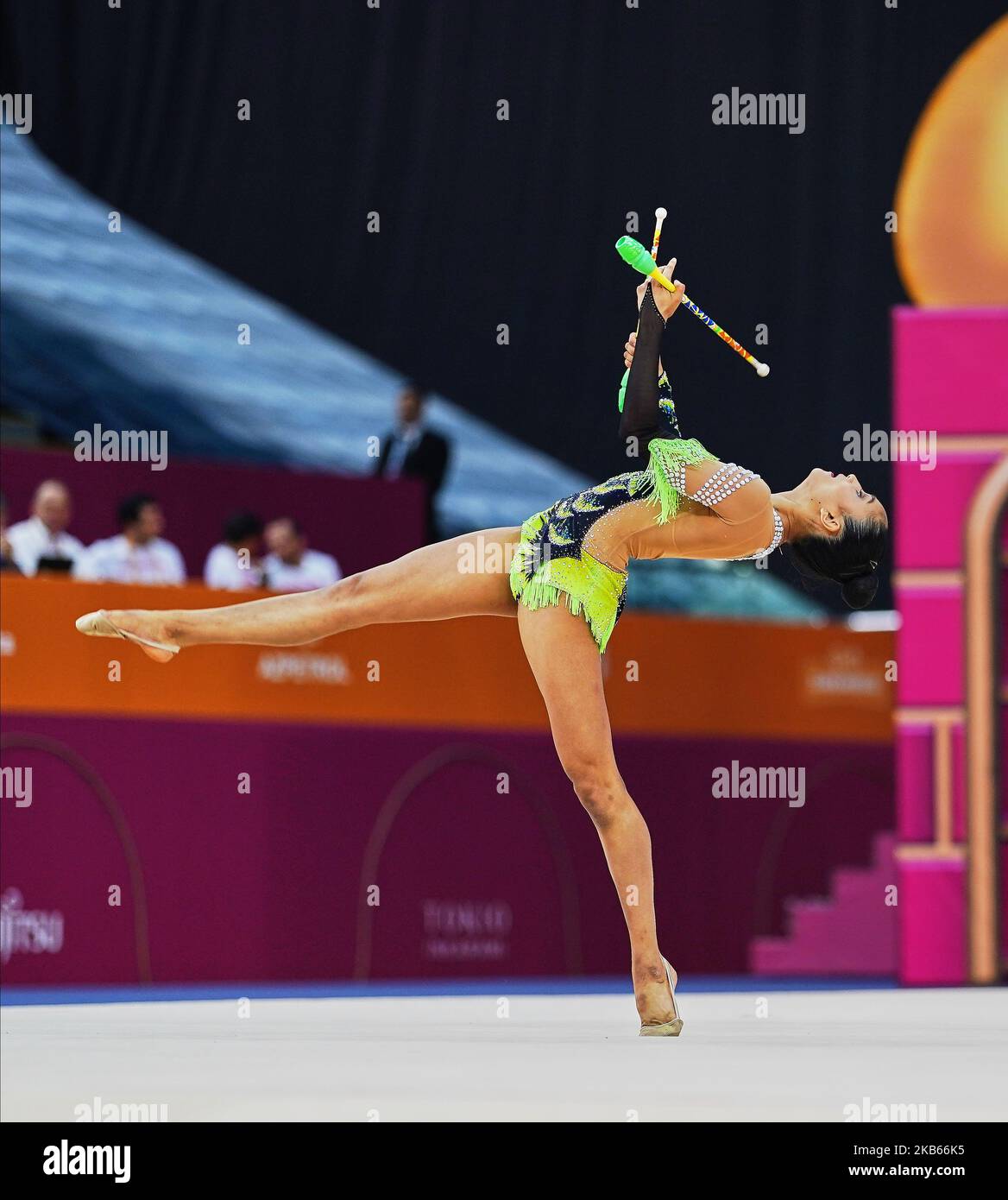 AnnaMarie Ondaatje of Sri Lanka during the 37th Rhythmic Gymnastics