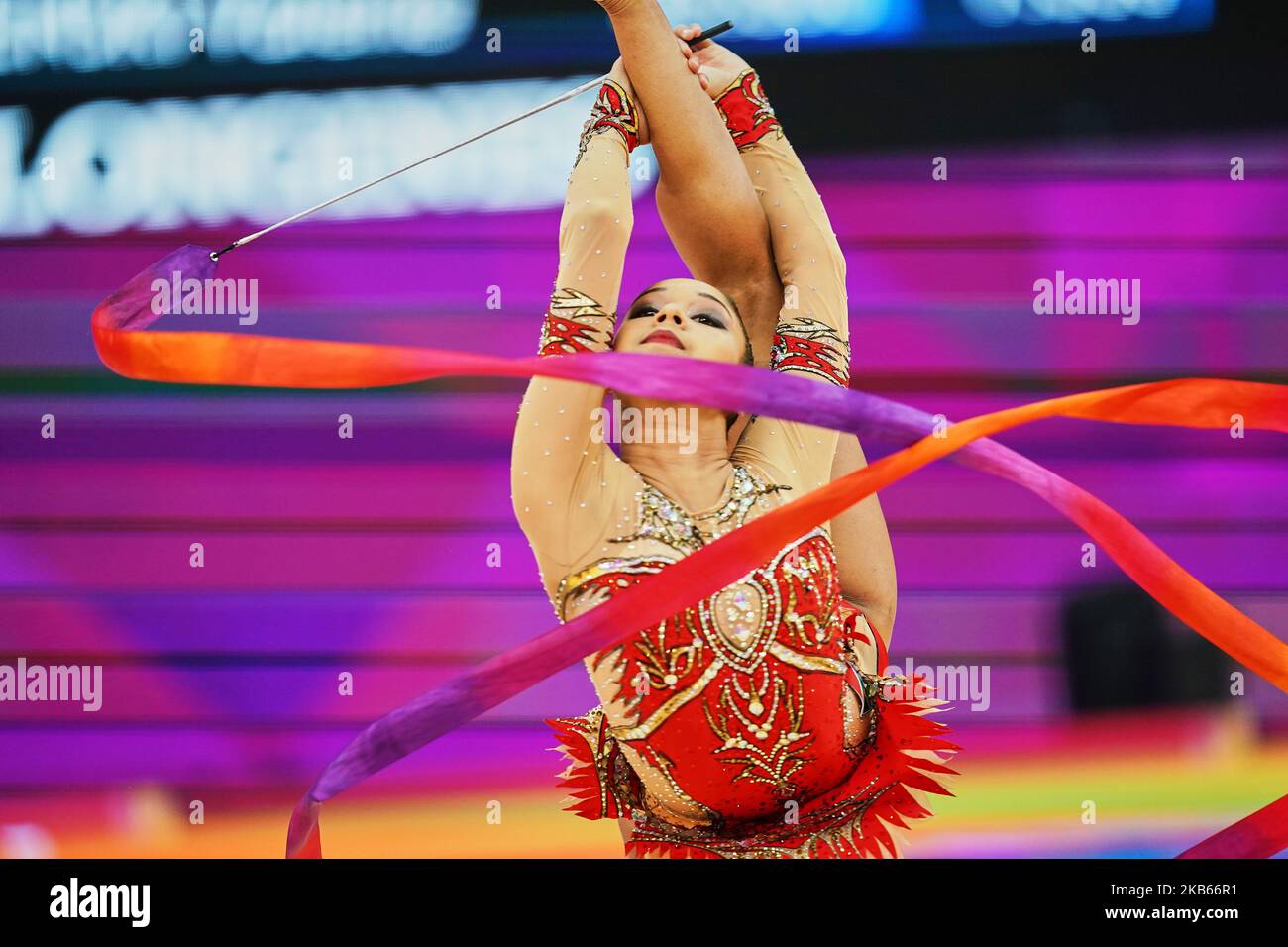 Azra Dewan of South Africa during the 37th Rhythmic Gymnastics World