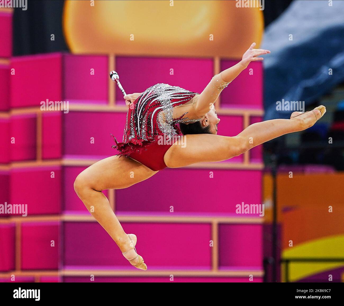 Shannon Gardiner of South Africa during the 37th Rhythmic Gymnastics