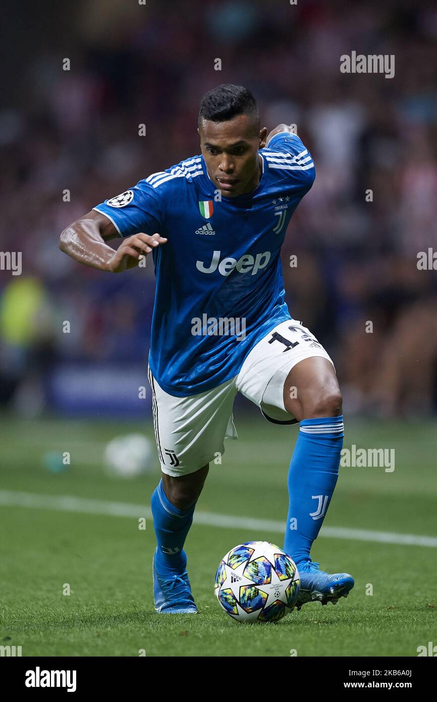 Alex Sandro Lobo Silva of Juventus in action during the UEFA Champions League group D match between Atletico Madrid and Juventus at Wanda Metropolitano on September 18, 2019 in Madrid, Spain. (Photo by Jose Breton/Pics Action/NurPhoto) Stock Photo