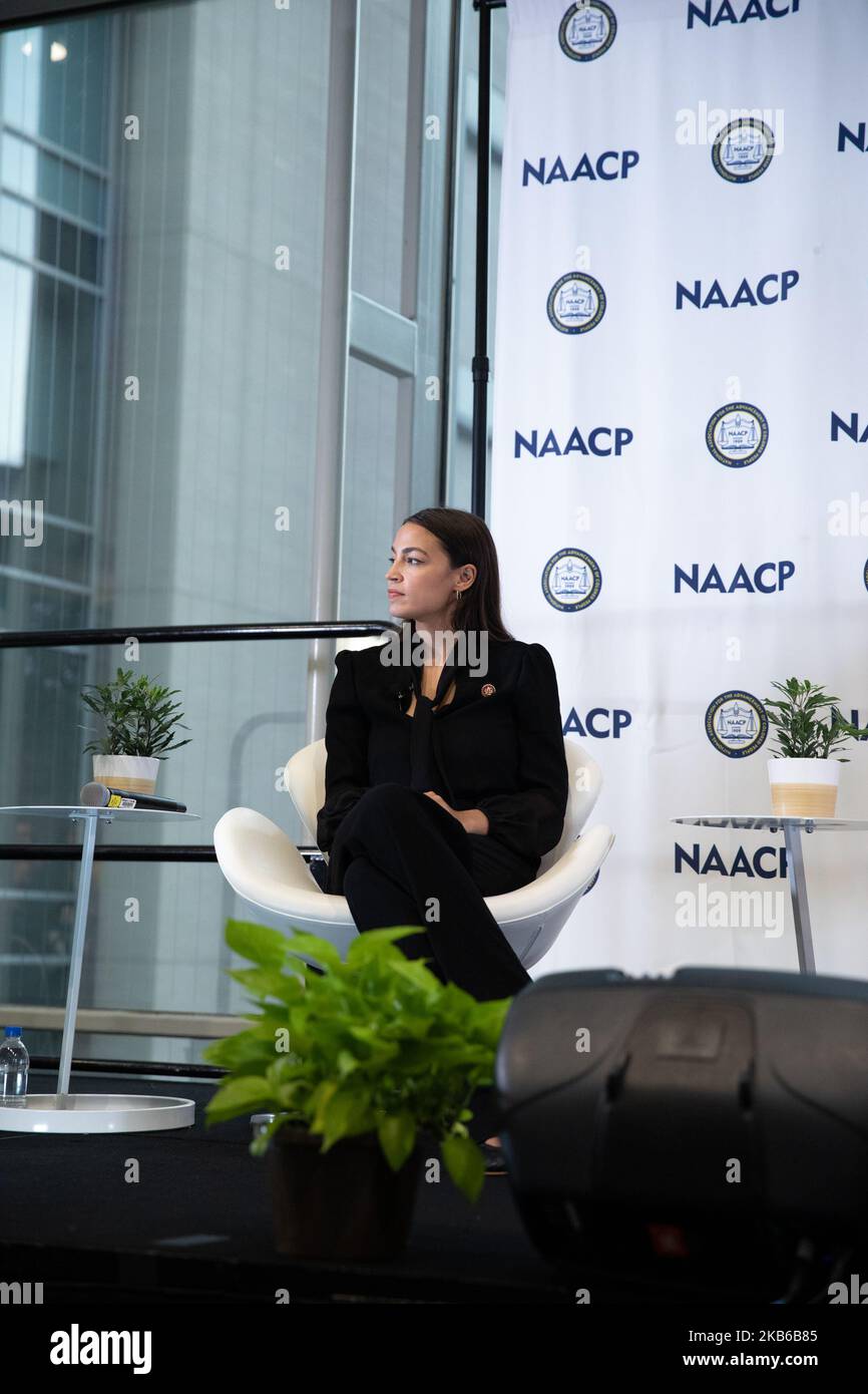 Alexandria ocasio cortez listens hires stock photography and images