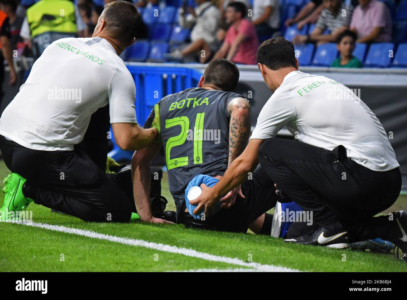 Endre Botka during the match between RCD Espanyol and Ferencvaros, corresponding to the round 1 of the group stage of the Group H of the UEFA Europa League, played at the RCDESPANYOL Stadium, on 20th September 2019, in Barcelona, Spain. (Photo by Noelia Deniz/Urbanandsport /NurPhoto) Stock Photo