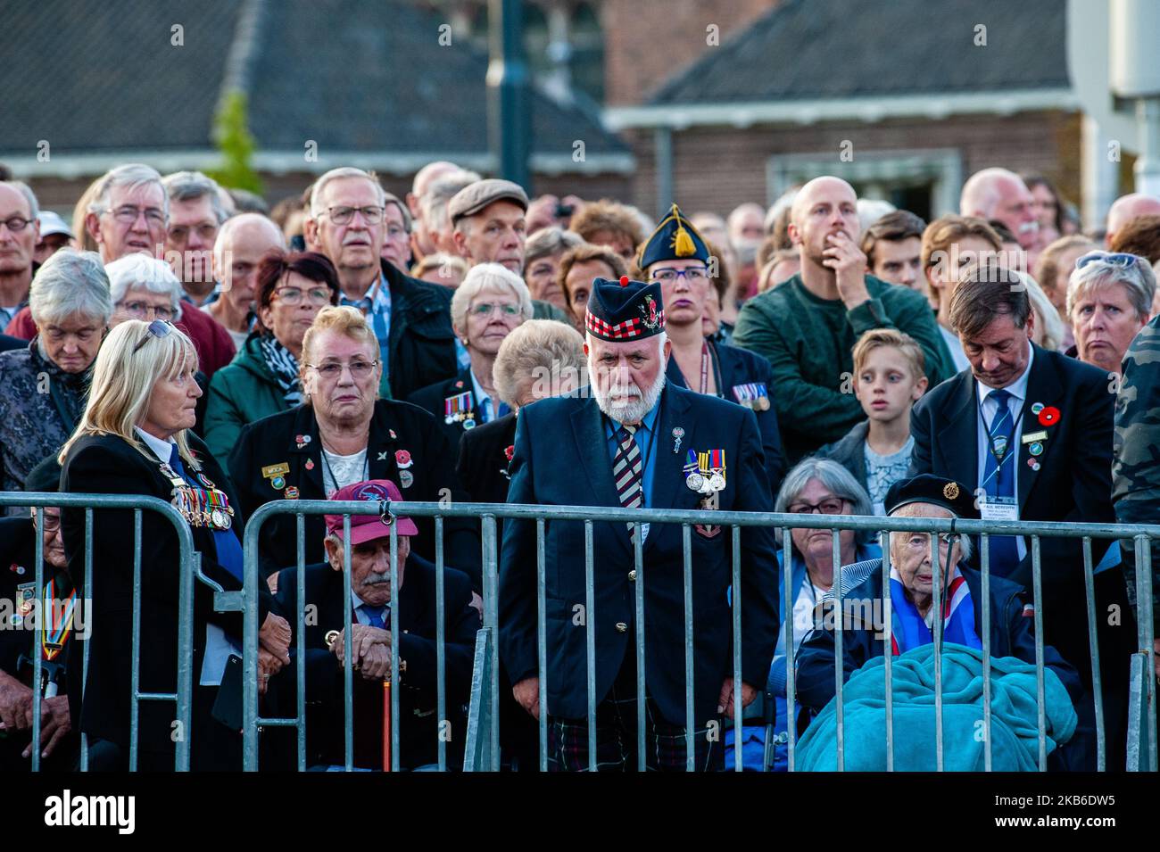 Some veterans are seen watching the ceremony from the audience, during the 75th anniversary of the Battle of Arnhem ceremony, in Arnhem on September 20th, 2019. (Photo by Romy Arroyo Fernandez/NurPhoto) Stock Photo