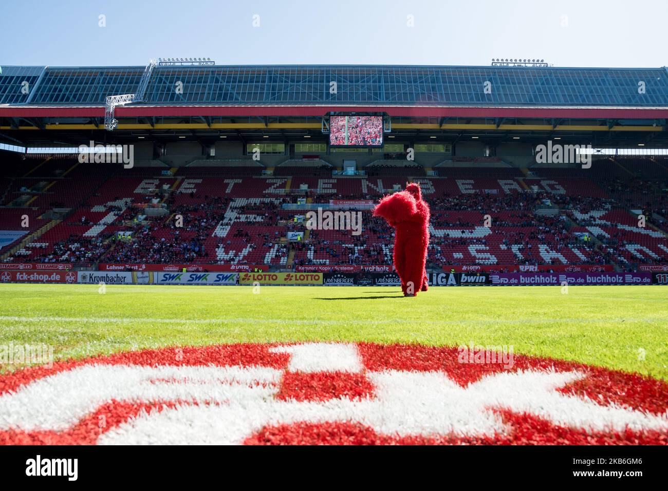 General view inside the stadium prior to the 3. Bundesliga match between 1. FC Kaiserslautern and 1. FC Magdeburg at the Fritz-Walter-Stadium on September 21, 2019 in Kaiserslautern, Germany. (Photo by Peter Niedung/NurPhoto) Stock Photo