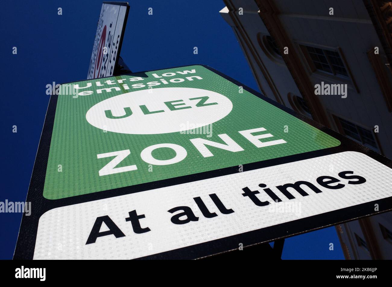Signs for the central London Congestion Charging Zone (CCZ) and Ultra