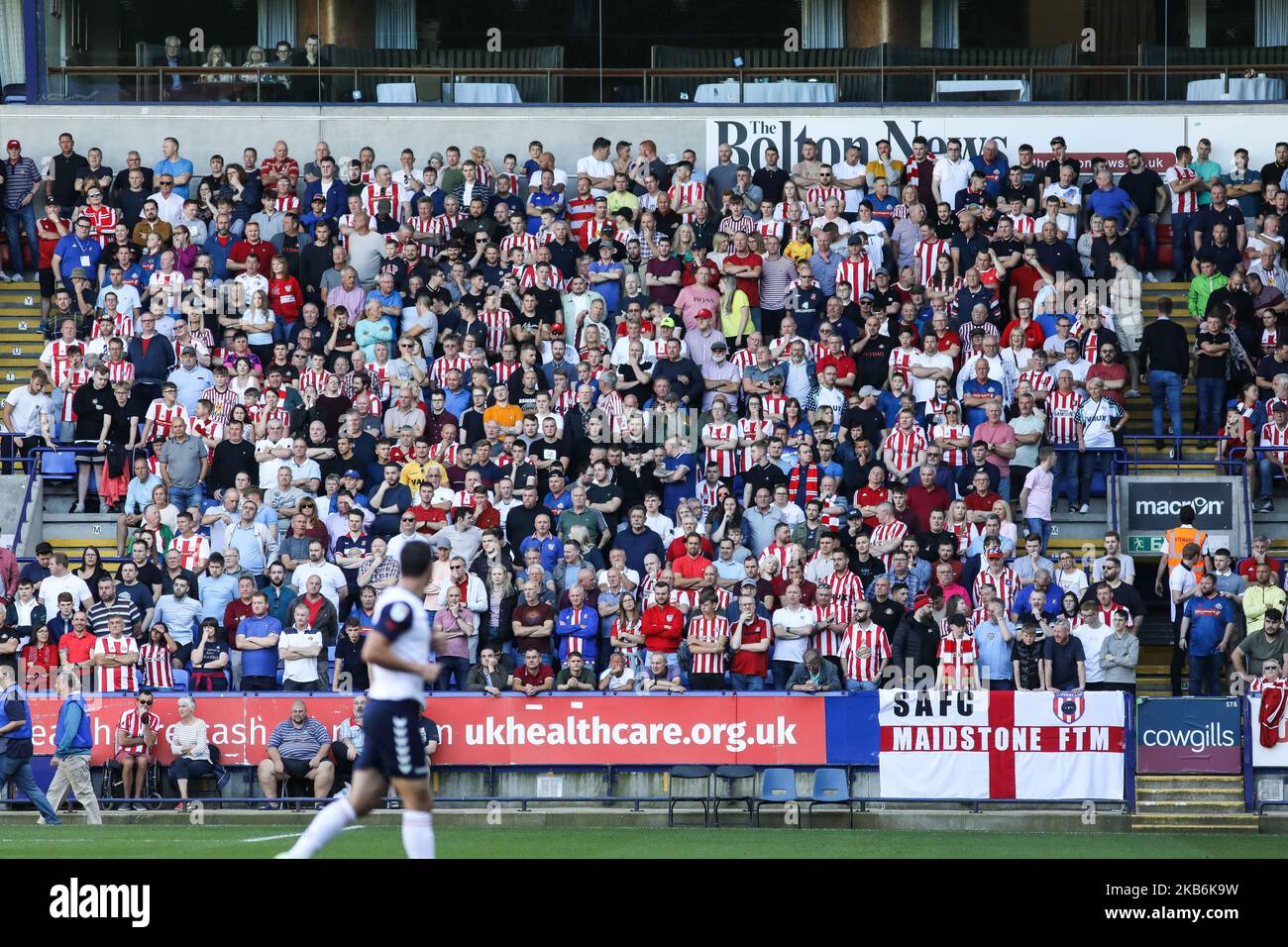 Sunderland fans during the Sky Bet League 1 match between Bolton Wanderers and Sunderland at the Reebok Stadium, Bolton on Saturday 21st September 2019. (Photo by Tim Markland/MI News/NurPhoto) Stock Photo