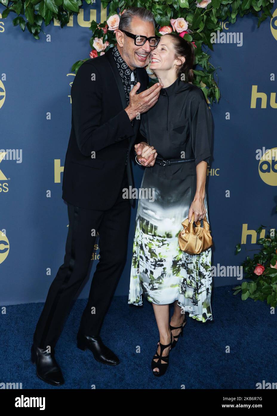 LOS ANGELES, CALIFORNIA, USA - SEPTEMBER 22: Jeff Goldblum and Emilie Livingston arrive at the Walt Disney Television 2019 EMMY Award Post Party held at Otium on September 22, 2019 in Los Angeles, California, United States. (Photo by David Acosta/Image Press Agency/NurPhoto) Stock Photo