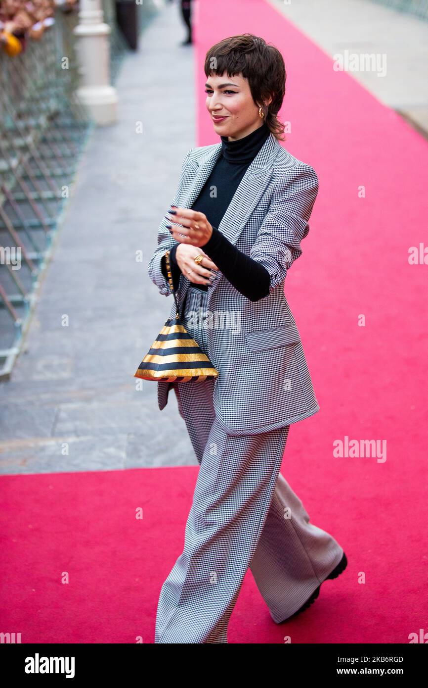 Ursula Corbero attends the 'La Odisea de Los Giles (Heroic Losers)' Premiere during the 67th San Sebastian Film Festival in the northern Spanish Basque city of San Sebastian on September 23, 2019. (Photo by Manuel Romano/NurPhoto) Stock Photo