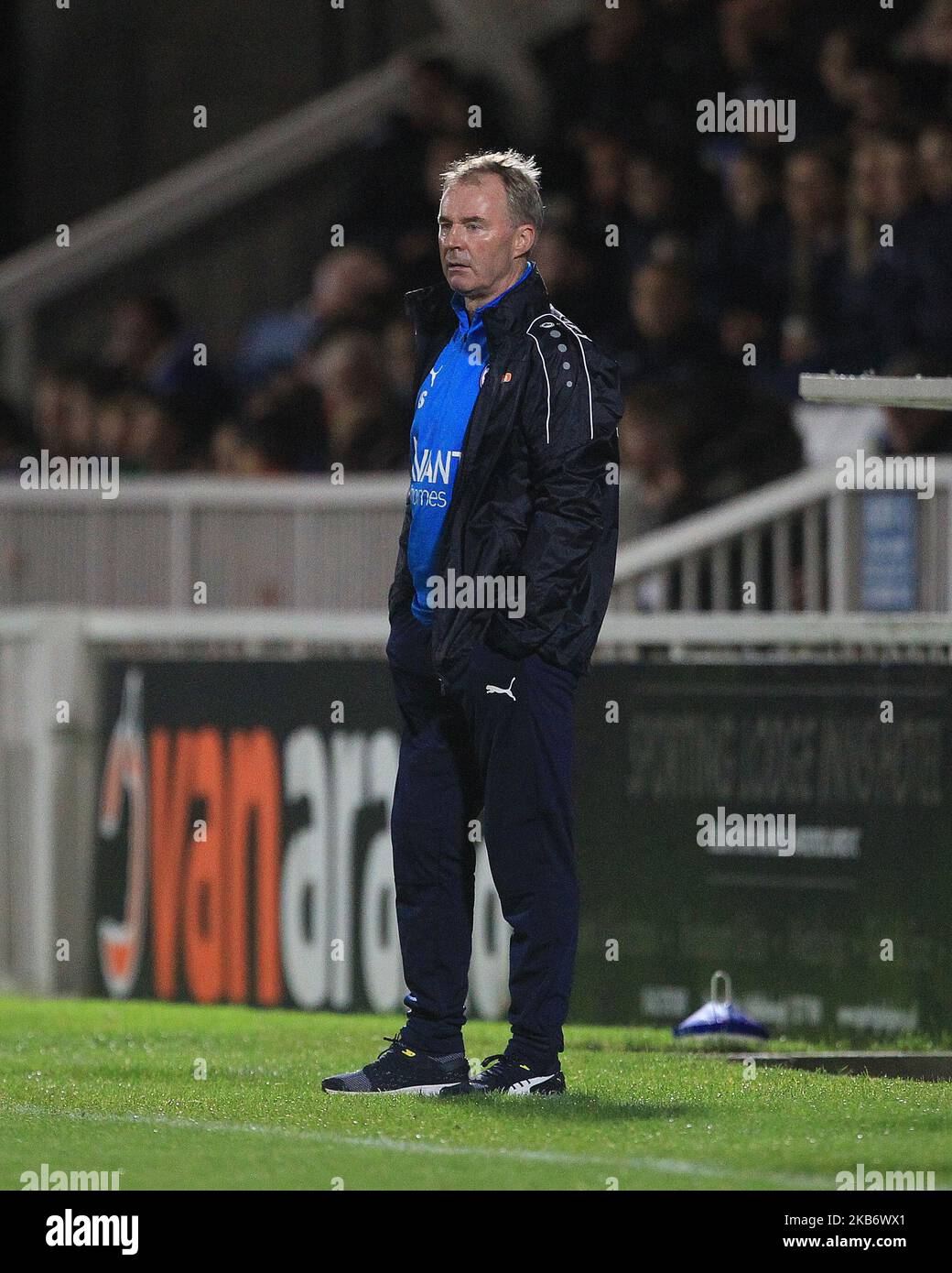 Chesterfield manager John Sheridan during the Vanarama National League match between Hartlepool United and Chesterfield at Victoria Park, Hartlepool on Tuesday 24th September 2019. (Photo by Mark Fletcher/MI News/NurPhoto) Stock Photo