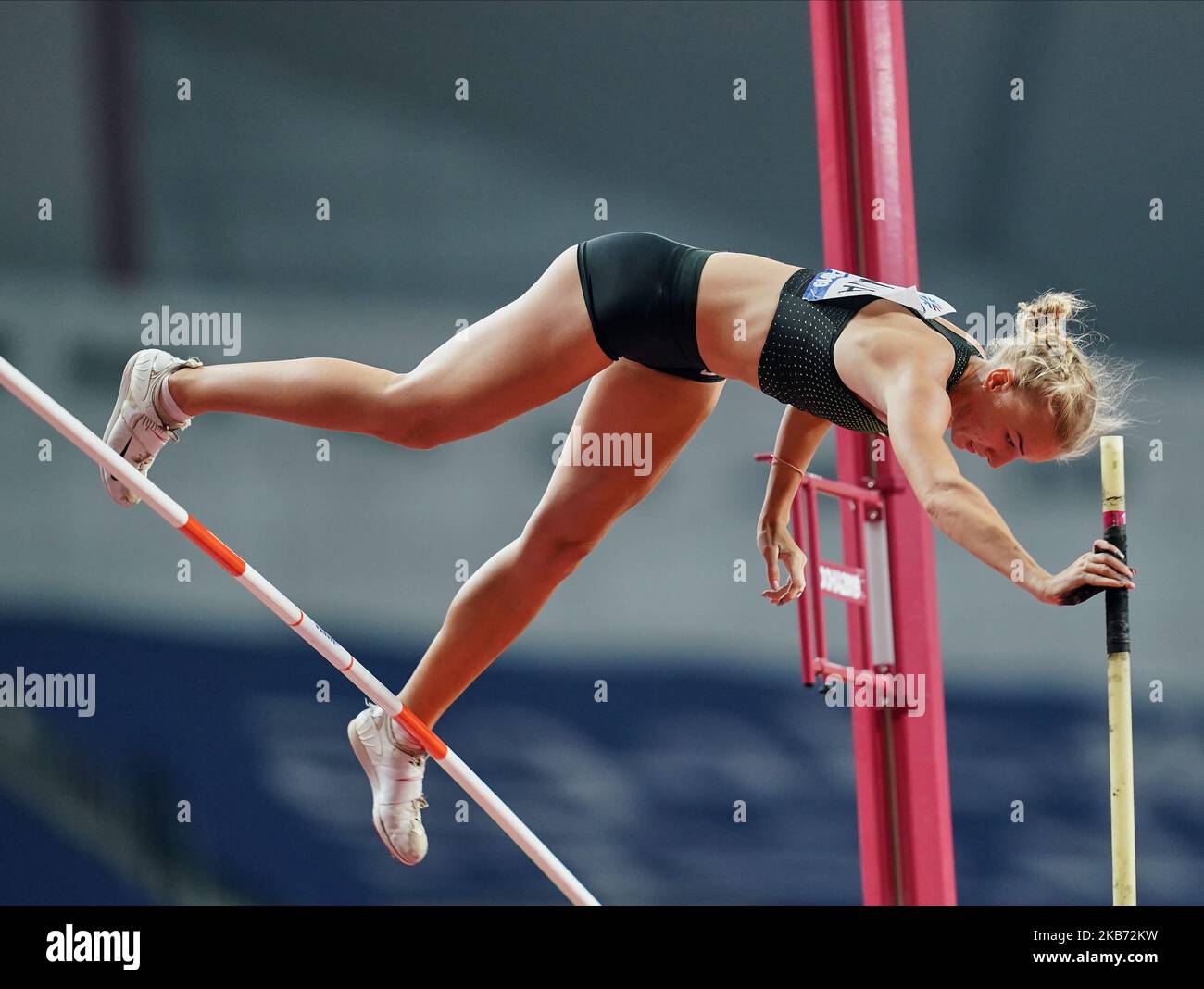 Lisa Ryzih of Germany competing in pole vault for women during the 17th ...