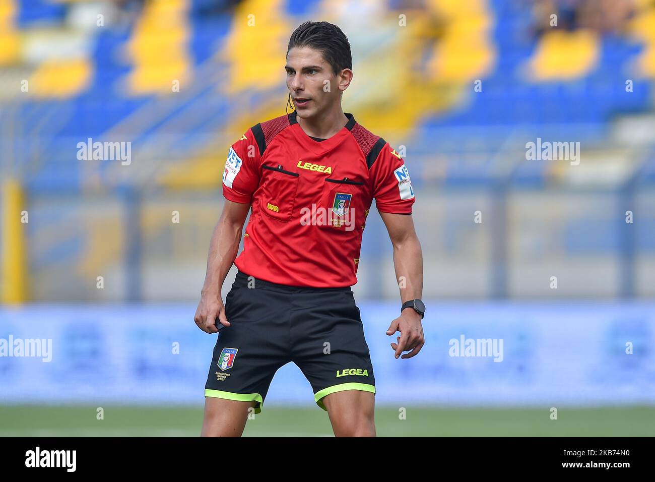 Referee Federico Dionisi during the Serie B match between Juve Stabia and AS Cittadella at Stadio Romeo Menti Castellammare di Stabia Italy on 28 September 2019. (Photo Franco Romano) Stock Photo