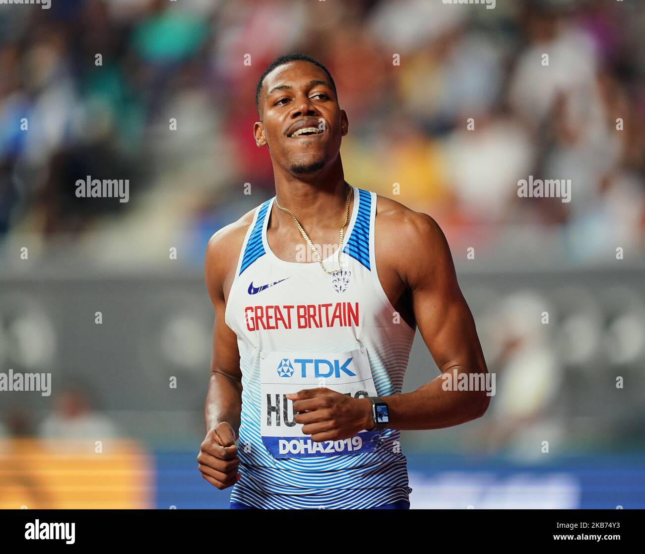 Zharnel Hughes Of United Kingdom Competing In The 100 Meter For Men ...