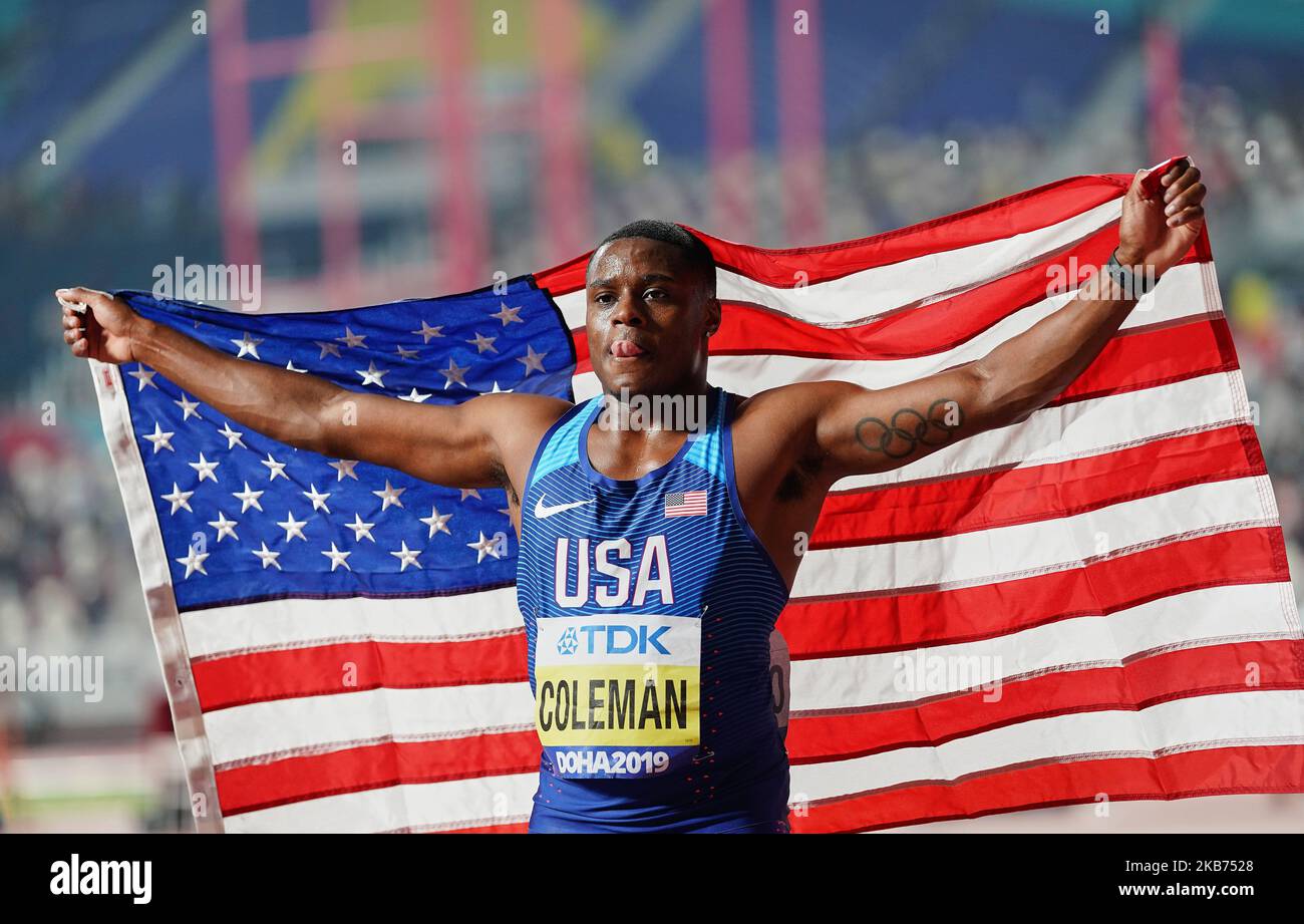Christian coleman doha 2019 hi-res stock photography and images - Alamy